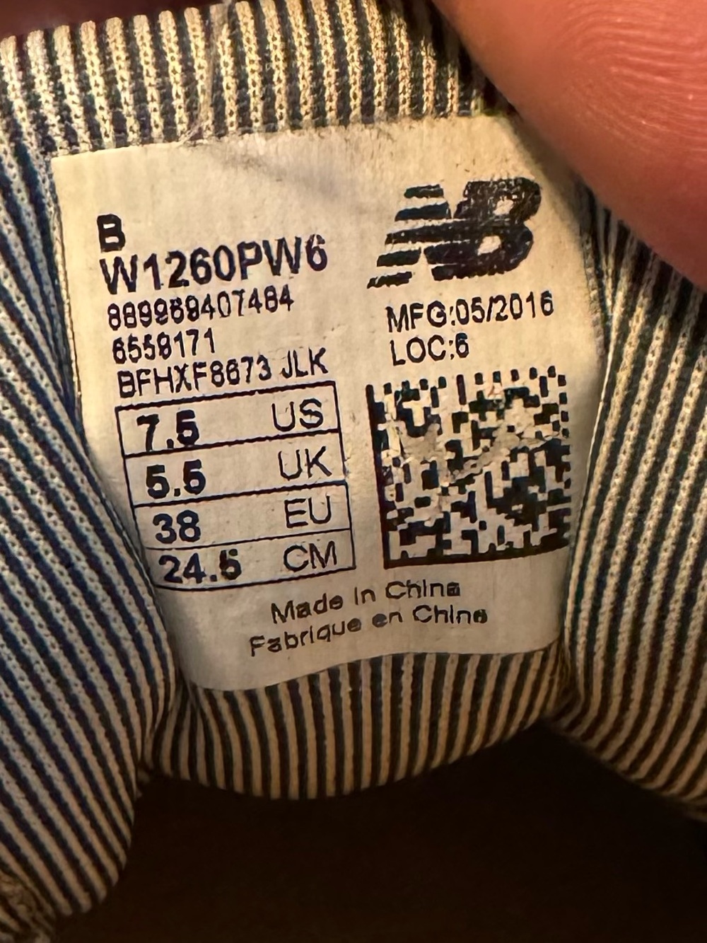 New Balance 1260v6 performance running shoes Silver/Blue/Pink #W1260PW6 Size 7.5 - Picture 7 of 12